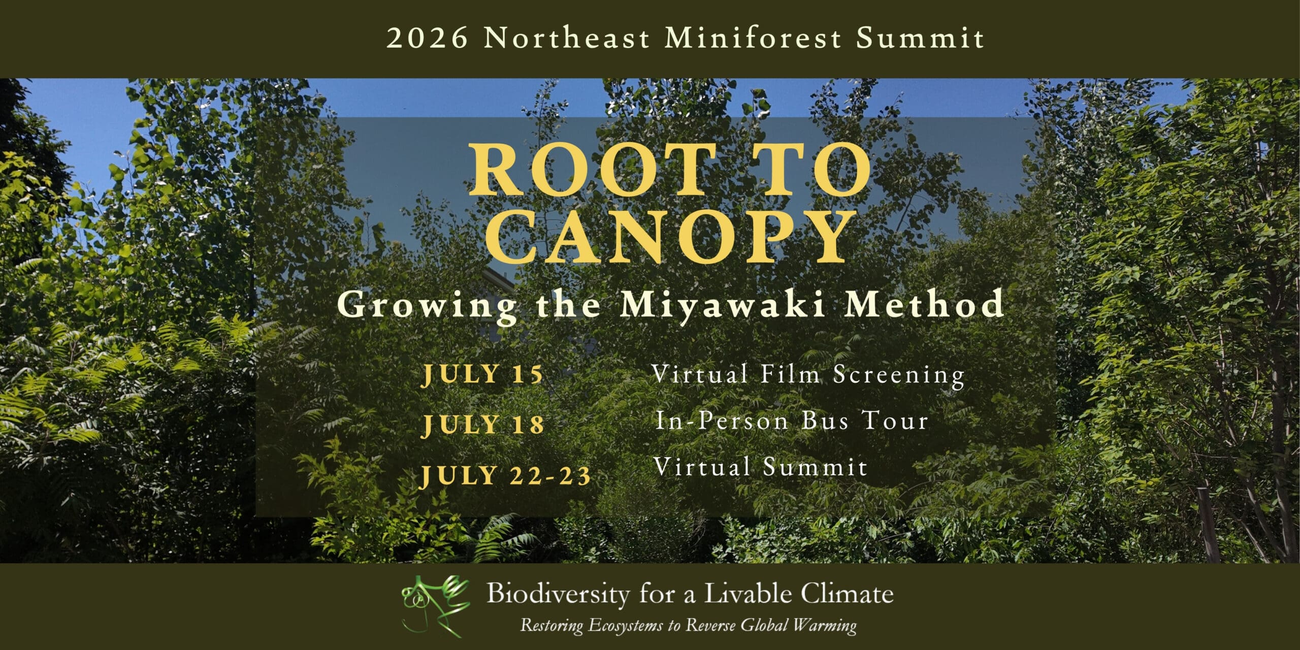 Northeast Miniforest Summit 2026 - Biodiversity for a Livable Climate